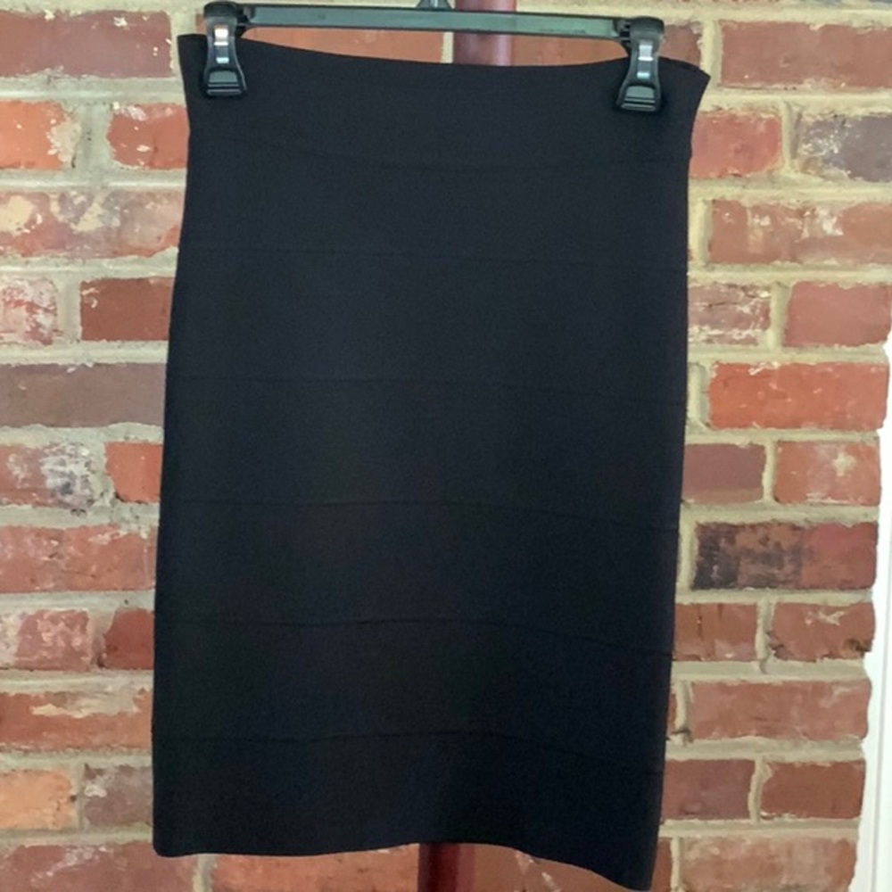 BCBG Max Azria Black Bodycon Pencil Skirt, Size M